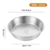 Molheira de Aço Inoxidável 304 Prato Coreano para Churrasco Kimchi Prato para Fondue Prato Ocidental para Molho Dourado Prato Redondo para Condimentos Outdoor