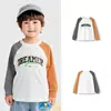 [Mesmo Estilo do Shopping] Camiseta de Manga Longa Balabala para Meninos e Meninas, Nova Coleção Outono 2025, Top 100% Algodão