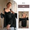Pijama de Terciopelo Sexy sin Espalda Tentación Camisón Simple de Tirantes Otoño e Invierno Bata Exterior Dulce Belleza Conjunto de Ropa para el Hogar
