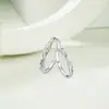 Anillo de plata de ley S999 ballena hijo original mobius abierto anillo de pareja luz lujo moda ins anillo venta al por mayor