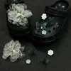 Girasol Dorado Cadena Verde Compatible con Crocs Lujo Ligero Flor de Zapato con Pedrería Hebilla de Zapato Accesorios Moda DIY Hebilla Decorativa
