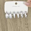 6 pendientes de moda nuevos y sencillos para mujer, con personalidad creativa, estilo C, con gotas de agua, estilo europeo y americano.