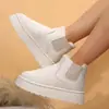 Nuevas Botas de Nieve Gruesas para Mujer Otoño/Invierno 2025 con Forro de Felpa, Botines de Algodón Slip-On de Punta Redonda para Amazon