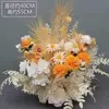 Arreglos Florales de Piso para Bodas de Lujo, Decoraciones de Flores Artificiales de Seda, Arreglos Florales de Eucalipto, Guía de Pasillo para Escenario T, Fondo de Compromiso en Tablero Kt