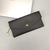 Nueva Cartera Larga Portátil para Mujer, Cartera de Mano para Mujer, Ranura para Múltiples Tarjetas con Botón a Presión, Bolso de Moda para Teléfono Móvil, Color Puro y Versátil