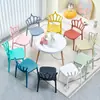 Silla Corona Doméstica Apilable para Niños Silla de Ocio para Exteriores Silla Infantil para Bodas Silla de Estudiante Silla con Respaldo para Jardín de Infancia
