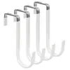 Gancho para Puerta con Recubrimiento de Goma Blanca para Colgar Toallas, Batas, Perchero, Corona de Baño, Soporte para Tabla de Planchar, Sábana Delgada, Resistente
