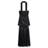 Vestido con Diseño de Top Tubo Sexy de Dos Piezas Falsas Estilo Europeo y Americano con Cintura y Falda Larga Elegante Halter para Mujer 4772238