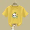 2353# Camiseta de Manga Corta para Niños y Niñas 2025 Nueva Camiseta de Algodón para Niños Verano Tops Delgados para Niños Medianos y Grandes Modernos