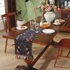 Camino de Mesa con Borlas Retro Estilo Nuevo Americano Transfronterizo Hilo de Planta Jacquard Teñido en Hilo Cubierta para Mesa de Centro Mueble de TV Toalla Ins Bandera para Pie de Cama