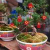 2026 Año del Caballo Decoraciones de Año Nuevo Montaje de Escena Planta en Maceta Carácter de la Fortuna Adornos Colgantes Adornos del Festival de Primavera Pequeñas Decoraciones Colgantes