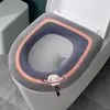 Almofada para Assento de Vaso Sanitário para Uso Doméstico, Capa de Assento de Vaso Sanitário de Pelúcia, Espessada para o Inverno, Universal para Todas as Estações, Almofada de Anel para Assento de Vaso Sanitário de Lã
