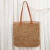 Nova Moda de Verão Europeia e Americana para Mulheres 2026 Bolsa de Palha de Ombro Único, Bolsa de Palha Tecida Artesanal Estilo Floresta, Bolsa de Praia Casual de Grande Capacidade