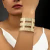Pulsera exagerada nueva europea y americana personalidad abierta geométrica hueca temperamento retro femenina Diaria