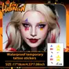 Halloween Transfronteiriço Sangue Cruzado Estilo Escuro Adesivos de Tatuagem à Prova d'Água Festa Adereços de Maquiagem de Terror Atmosfera Realista
