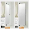 Espejo en puerta de armario espejo de armario de cuerpo entero incorporado abatible oculto giratorio espejo de vestidor puerta con bisagra