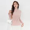 2024 Nuevo Suéter Básico de Cuello Medio Tortuga Color Piel para Mujer Primavera y Otoño Niacinamida Amigable con la Piel Interior Manga Larga Adelgazante Más Fácil de Combinar Top