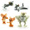 Decoración de pastel de cumpleaños de Gato y Ratón Tom Gato Jerry enchufe para pastel decoración de fiesta de cumpleaños