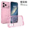 Adecuado para funda de teléfono Apple 18Promax, funda protectora transparente con purpurina y airbag en las cuatro esquinas anti-caídas para iPhone 17, transfronterizo