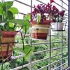 Grades de Ferro Forjado Guarda-corpo Varanda Suporte para Flores Suporte para Vasos de Flores Pendurados Pothos Suculenta Suporte para Flores de Orquídea Penduradas Estante de Armazenamento para Sala de Estar