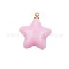26x 23mm Color Caramelo Macarrón Estrella de Cinco Puntas Colgante DIY Collar Llavero Cadena para Teléfono Móvil Accesorios de Joyería Venta al por Mayor