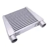 Intercooler universal de alumínio 280x270x66mm, diâmetro externo de entrada e saída 63mm, adequado para modificação de front-end turbo