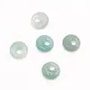 Anillo Huagu de Princesa de Ágata de Cristal Natural de 14 mm con Agujero Grande Hebilla Ping An Colgante Lateral para Pendientes Joyería Accesorios DIY