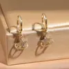 Lote mixto de varios estilos aretes de oro para mujer con colgante geométrico de circón microincrustado joyería de oreja de nicho de alta gama