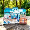 Ojo de Tianjin Campana del Siglo Cultural y Creativo de Madera Tendencia Nacional Imán de Nevera Creativo Tridimensional Souvenir de Viaje Edificio Emblemático