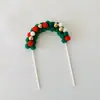 Decoração de Bolo Bola de Metal Arco de Pelúcia Cartão Plug-in Coração de Menina Rosa Arco de Laço Cartão de Bolo