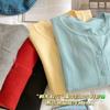 Jaqueta Cardigan de Tricô para Mulheres Primavera e Outono 2025 Novo Cinza Fino Outono Inicial Popular Gola Redonda Top Sweater Outer