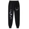 Calça Jogger Casual Masculina 2025 Primavera e Outono com Cordão e Estampa de Fúria de Anime para Comércio Exterior, em Estoque