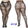 Tallas Grandes Medias de Red Europeas y Americanas de Encaje Conjunto de Lencería Sexy Medias de Red Pantimedias Sexy de Entrepierna Abierta Piernas Hermosas