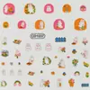 Arte de Uñas Infantil Pegatinas Completas Calcomanías Seguras No Tóxicas Lindos Dibujos Animados de Animales Patrón Impermeable Anti-Manchas Fiesta Decoración Diaria