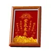 Marco de fotos de auspiciosidad púrpura estilo oriental, adorno de mesa, decoración de escritorio Bagua estilo chino nuevo, decoración auspiciosa para el hogar, artesanía de regalo para ceremonia de inauguración