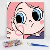 20*20 Pintura al Óleo Digital de Dibujos Animados de Anime Pintura Decorativa DIY para Colorear Hecha a Mano para Niños Stock Listo Pintura al Óleo Digital al por Mayor