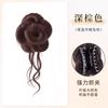 Peluca de Cabeza Marubeni Clip de Agarre Mil Capullos de Flor Dorados Temperamento Artefacto para el Cabello Simulación Cabello Humano Peluca Natural Esponjosa Bolsa de Cabello