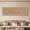 Estética de la Dinastía Song, Pintura Decorativa para Sala de Estar Estilo Chino Nuevo, Pintura para Colgar en la Pared del Fondo del Sofá, Pintura Mural con Banderín de Flor y Pájaro para Sala de Té