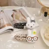 Presilha de Cabelo Grande de Coelho Miffy Fofa Acessórios de Cabelo Coelho Pequeno de Pelúcia Desenho Animado Presilha Jacaré Floral Presilha Lateral para Franja para Mulheres