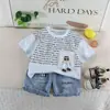 Traje de Verano de Manga Corta para Niños 2026 Estilo Nuevo Moda 1-3 Años 5 Años Ropa para Niños Bebé Verano Casual Conjunto de Dos Piezas