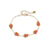 Yilu Prata Natural Vermelho Sul Água Vermelha S925 Prata Esterlina Banhado a Ouro Cabacinha Torcida Moeda de Cobre Novo Estilo Chinês Tendência Nacional Pulseira Atacado