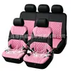 Fabricante directo de fundas para asientos de coche de cuero PU con relieve de rombos y rayas horizontales de tela 3D, las más vendidas en Amazon y temuTK