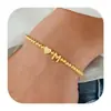 Amazon Transfronterizo Nuevo Colgante de 26 Letras Pulsera con Cuentas de Corazón Diseño de Joyería de Moda Pulsera para Mujer Tendencia