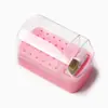 Caja de almacenamiento y limpieza para cabezales de fresado de uñas de arte de uñas transfronteriza de 30 agujeros, dos en uno, caja de exhibición de polvo de limpieza para cabezales de fresado de uñas