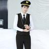 Uniforme de escuela de aviación para hombres y mujeres, mismo traje profesional, otoño e invierno, ropa de azafata, uniforme de tripulación de tren de alta velocidad