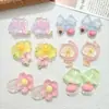Lindo Dibujo Animado Flor Animal Pegamento Cremoso DIY Accesorios para el Cabello, Ligas para el Cabello, Hebillas para Zapatos, Colgantes para Tazas de Agua, Accesorios Decorativos de Resina