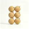 Bolas de Navidad de Color Macarrón Flocadas Transfronterizas 6cm 6 Piezas Set Navideño Decoración Adornos de Árbol de Navidad de Color Sólido