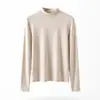 Prenda base de cuello medio para mujer con agujeros para los pulgares, ropa interior de otoño e invierno, protección de muñeca a prueba de viento, corte ajustado, adecuada para usar en capas y para ir al trabajo, versátil