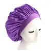 2021 Amazon AliExpress Sombrero Redondo Elástico de Ala Ancha Sade Gorro de Noche para Niños Gorro Bon para el Cabello Sombrero de Textil para el Polvo