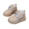 Zapatos de Algodón para Niños 2025 Invierno Nuevo Estilo Forrados de Felpa Engrosados Cálidos Zapatos para Niños y Niñas Suela Suave Antideslizante Exterior Casual Botas de Algodón
